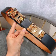 【BLACK A】韓版空運精品 真皮牛皮鍊條方扣寬版腰帶 小香風 黑色／粉色／白色／酒紅／銀色 明星同款 歷史價格詳細信息