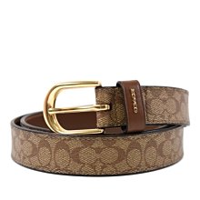 COACH 女款 小牛皮鱷魚壓紋雙面用皮帶-黑色 歷史價格詳細信息