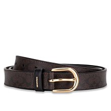 COACH 女款 小牛皮鱷魚壓紋雙面用皮帶-黑色 歷史價格詳細信息