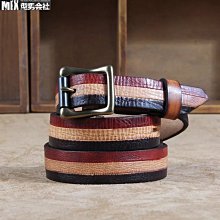 真皮腰帶,男人多才多藝針扣腰帶,復古奢侈品牌西裝褲腰帶-22號穿搭 歷史價格詳細信息