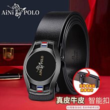 保羅POLO皮帶男真皮自動扣腰帶純牛皮中年休閑個性韓版潮流褲帶，特價 歷史價格詳細信息