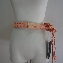 CIVIDINI  咖色,灰藍色 腰帶金屬絲長版針外套   原價  42800      特價  14980 歷史價格詳細信息