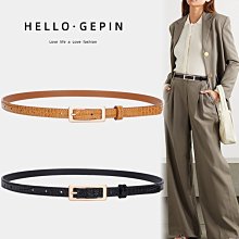 皮帶女士真皮配牛仔褲子高級感頭層牛皮法式復古黑色腰帶裝飾褲帶大衣腰帶-促銷 歷史價格詳細信息