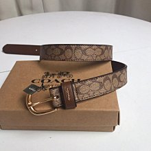 代購COACH 76179 新款女士皮帶 經典C字PVC配皮 腰帶 潮流時尚 附購證 歷史價格詳細信息