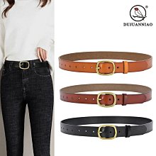 皮帶女士真皮配牛仔褲子高級感頭層牛皮法式復古黑色腰帶裝飾褲帶大衣腰帶-促銷 歷史價格詳細信息