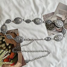 金屬腰鏈女小香風時尚百搭鏈條腰帶裝飾連衣裙子收腰2022新款皮帶大衣腰帶-促銷 歷史價格詳細信息