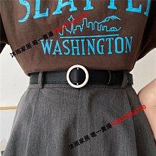 簡約百搭皮帶女款銀扣新款2023新款黑色韓國學生韓系褲帶潮腰帶男-沐雨家居 歷史價格詳細信息