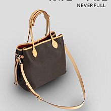 【NEVERFULL BANDOULIERE INSIDE OUT中號手袋】老花/玫紅老花/黃 老花/紅  13753 老花/藍 (雙面) 模特圖 歷史價格詳細信息