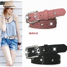 現貨 女士皮帶女霸氣時尚潮流簡約圓扣腰帶女學生韓版百搭耐用大尺碼褲帶-簡約 歷史價格詳細信息