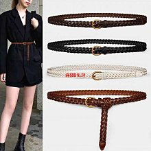 腰帶女配西裝真皮時尚百搭頭層牛皮細皮帶裝飾連衣裙子襯衫免打孔大衣腰帶-促銷 歷史價格詳細信息