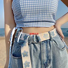 帆布腰帶 腰帶女 腰封 彩條雙環帆布腰帶 花貓咪 女生皮帶 腰帶 腰封 腰繩 腰鍊 歷史價格詳細信息