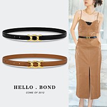 皮帶女士真皮配牛仔褲子高級感頭層牛皮法式復古黑色腰帶裝飾褲帶大衣腰帶-促銷 歷史價格詳細信息