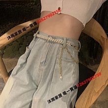 珍珠鏈條腰帶女高級感百搭裝潢配裙子連衣裙腰鏈配飾細白色腰帶 歷史價格詳細信息