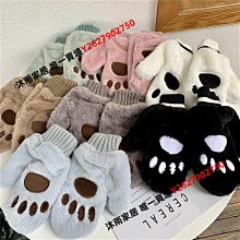 韓版毛絨手套冬季女生可愛加絨加厚保暖防寒五指騎行開車女士手套 歷史價格詳細信息