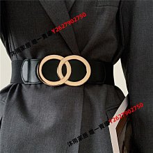 真皮腰帶女彈力松緊裝飾連衣裙子時尚百搭配西裝秋冬季束腰寬腰封大衣腰帶-促銷 歷史價格詳細信息
