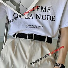 帆布皮帶男潮ins年輕人時尚百搭牛仔褲褲帶男士休閑腰帶雙環扣【沐雨家居】 歷史價格詳細信息