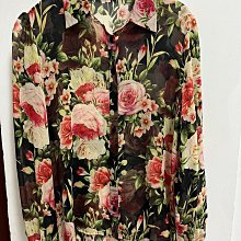 莉莉秀客%桑蠶絲襯衫女夏新款水墨玫瑰南法度假風自配腰帶蝴蝶結M碼肩寬38，胸圍104，衣長 價格比較,價格查詢,歷史價格詳細信息