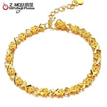 金手鍊 禮物鈦金 24K黃金色 金飾 黃金 男仕 型男 潮男黃金手鍊 ＜星光手鍊組1＞＊鈦幸福之家＊ 歷史價格詳細信息