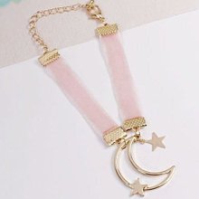 ☆Mimi飾品☆ 浪漫甜美＊典雅星空童話銀色弦月＊手環/手鍊/手鐲＊ 歷史價格詳細信息