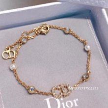 『二手』DIOR CLAIR D LUNE 手鏈 B0668C 金色金屬仿水晶手鏈 女款手環 迪奧超美手鏈 歷史價格詳細信息