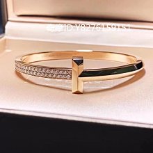 二手正品 Tiffany&Co. 蒂芙尼 18k白金鑲鉆+綠松石T系列線圈手鐲 現貨 歷史價格詳細信息