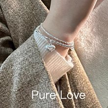 Pure Love樂芙 / 正韓 【B0644】韓系簡約S925純銀黑瑪瑙碎銀子圓珠手鏈 / 銀 歷史價格詳細信息