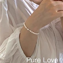Pure Love樂芙 / 正韓 【B0670】韓系簡約S925純銀珍珠星星吊墜小圓珠彈性繩手鏈 / 銀 歷史價格詳細信息