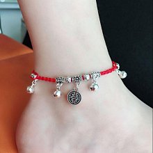 紅繩鈴鐺腳鍊 中國風足鏈高級感2023新款潮女 客棧原創飾品A19優 歷史價格詳細信息