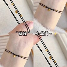 【老友珍品閣】mini福祿雙全錢幣小黑繩金圈調整情侶手鍊簡約百搭編織腳鏈送禮物 價格比較,價格查詢,歷史價格詳細信息