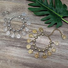 波西米亞歐美風復古編織手鏈個性民族風彩色琉璃鈴鐺手環戒指壹體 歷史價格詳細信息