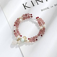 天然草莓晶手鍊女輕奢小蜜蜂轉運手串招桃花ins小眾設計閨蜜手環-玲瓏心飾 歷史價格詳細信息