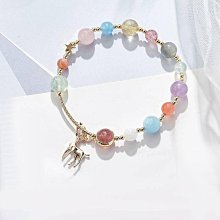 【解忧先生】海藍寶手鍊 水晶手鍊 防小人手鍊 女 雪花吊墜 草莓晶轉運珠 月光石 水晶手串 閨蜜手鍊 歷史價格詳細信息