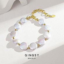 珍珠手鍊女天然巴洛克異形珍珠手串14k包金手工手鍊夏季ins風 歷史價格詳細信息