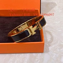 HERMES 愛馬仕 Clic H 白色琺瑯手鐲 PM 金色窄版手環 S號 現貨 多色可選正品 歷史價格詳細信息