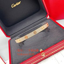 【月月二手】Cartier 卡地亞 Love系列 手環 18K 玫瑰金 手鐲 鑲鑽 寬版 B6036017 歷史價格詳細信息