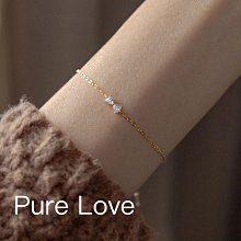 Pure Love樂芙 / 正韓 【B0760】韓系簡約S925純銀滿鑽鋯石手鏈 / 三款 歷史價格詳細信息