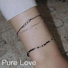 Pure Love樂芙 / 正韓 【B0744】韓系簡約S925純銀星河閃閃鋯石小圓珠手鏈 / 銀 歷史價格詳細信息