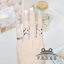 F.R.O.G.S J0032(現貨)歐美明星名媛款鋯石雙層V型開口戒造型可調式關節環食指戒指戒環指環 歷史價格詳細信息