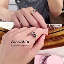 *Yvonne MJA＊ 珠寶首飾品 甜美立體 透色花朵 水晶鑽 維納斯風格戒指(食指戒) 歷史價格詳細信息