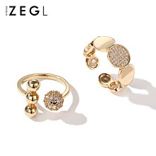 開口時尚個性旋轉小眾設計四葉草戒指2021年新款潮網紅爆款介子 歷史價格詳細信息