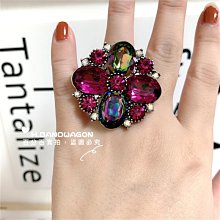 戒指大眼萌妹卡通怪獸開口戒指女年新款食指戒可愛設計閨蜜指環 歷史價格詳細信息