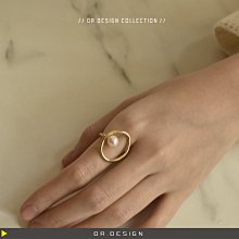 簡約珍珠戒指女小眾設計輕奢高級感食指戒復古冷淡風戒指時尚個性 歷史價格詳細信息