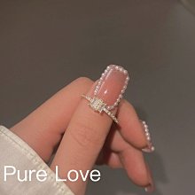 Pure Love樂芙 /正韓 【R0663】韓系簡約S925純銀幾何三角竹節開口戒指 / 二款 歷史價格詳細信息