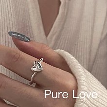 Pure Love樂芙 /正韓 【R0674】韓系簡約S925純銀十字鏤空鋯石開口戒指 / 二款 歷史價格詳細信息