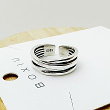 925純銀交叉線條戒指女韓版ins個性潮流新款飾品通勤手飾開口-哈囉好物 歷史價格詳細信息