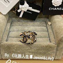 CHANEL 香奈兒 超美 菱格紋 素面 淡金色 大LOGO 造型 二手 戒指 歷史價格詳細信息