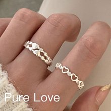 Pure Love樂芙 /正韓 【R0663】韓系簡約S925純銀幾何三角竹節開口戒指 / 二款 歷史價格詳細信息
