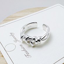 純銀 925 銀 韓版 打結 扭轉 麻花 戒指 戒圍 戒子 女生 女款 簡約 亮面 素雅 F52 捲捲-鴻運飾品 歷史價格詳細信息