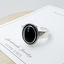 925純銀橢圓黑瑪瑙戒指女簡約小眾設計師款白玉髓開口指環J0400 歷史價格詳細信息