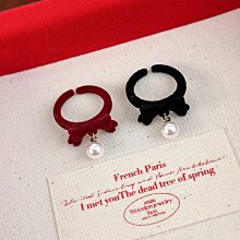 珍珠蝴蝶戒指女法式輕奢復古高級感氣質女生網紅食指指環可調節 歷史價格詳細信息